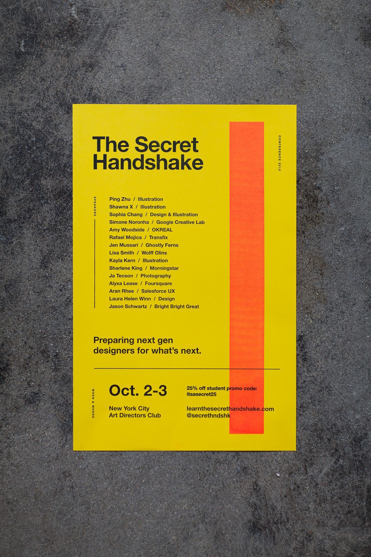 The Secret Handshake flyer