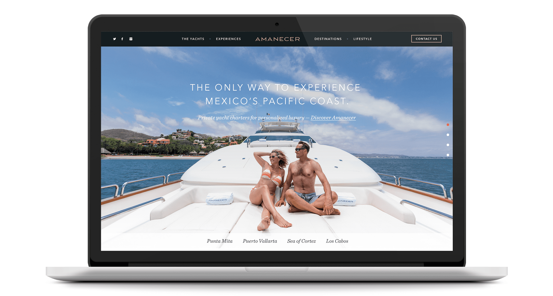 Amanecer landing page