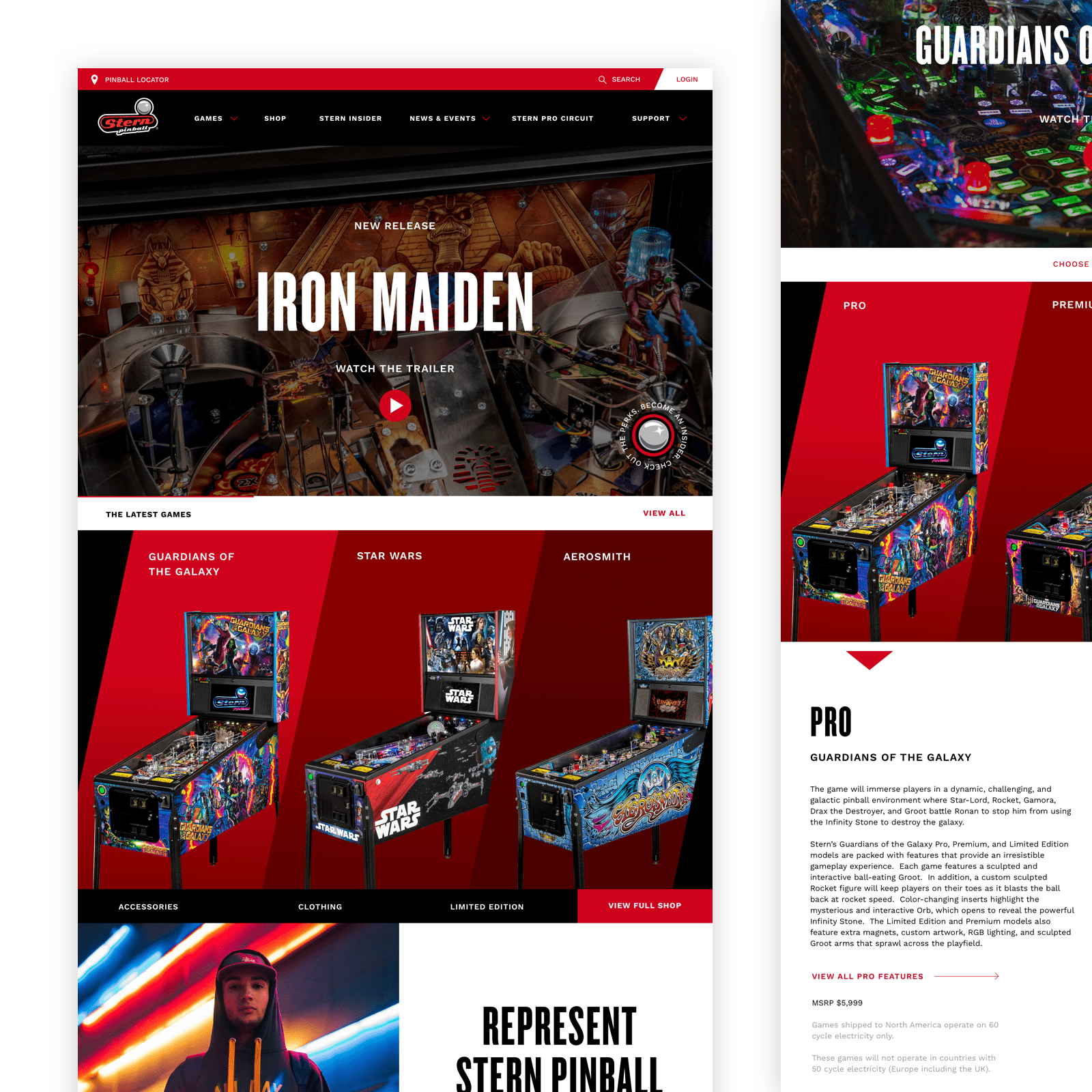 Stern Pinball Website Detail New Games