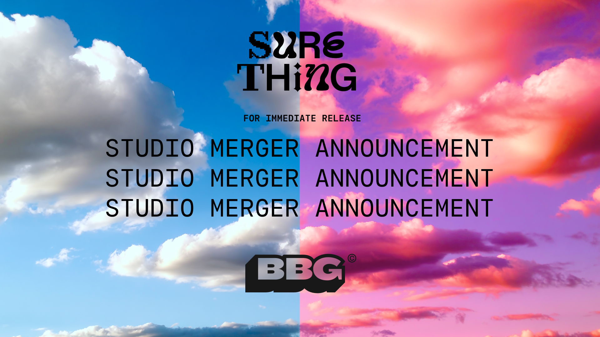 Sure Thing Studio and Bright Bright Great Merger Announcement